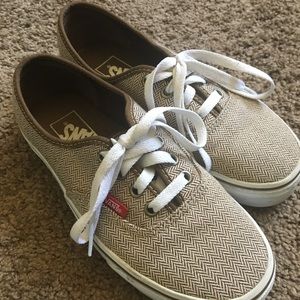 Women’s Textile Tweed Vans size 6.5